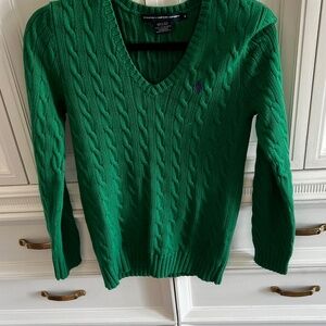 Ralph Lauren Sport cotton sweater M Kelly Green